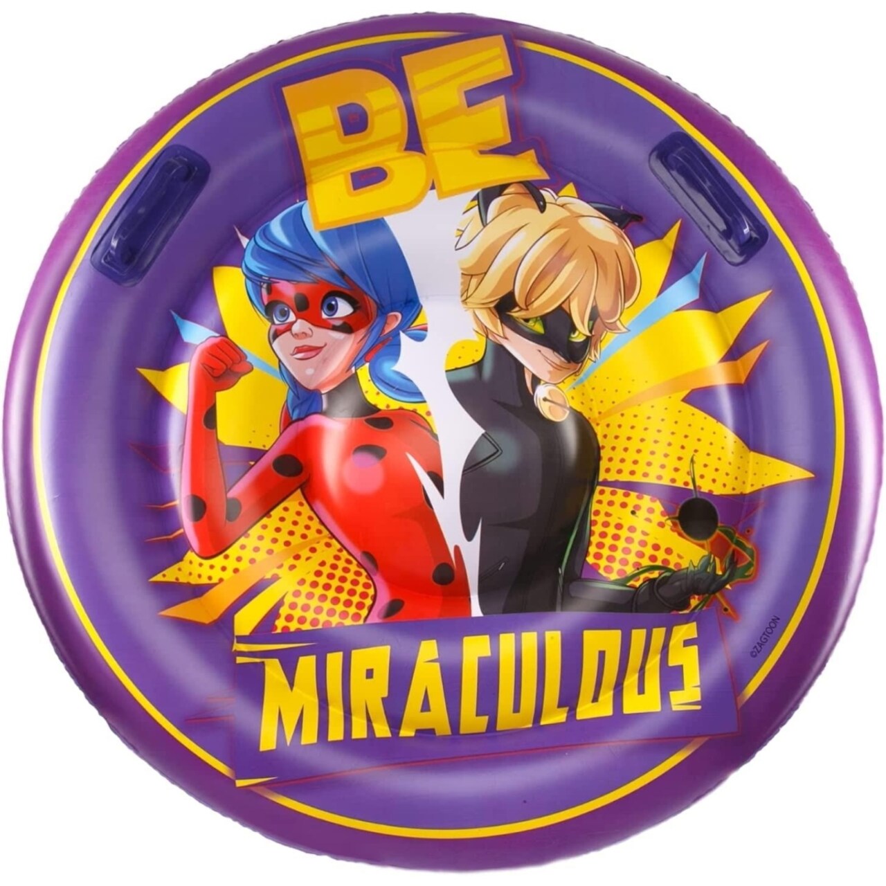 Mighty Mojo Miraculous Ladybug Cat Noir 34" Inflatable Pool Float Leak-Proof